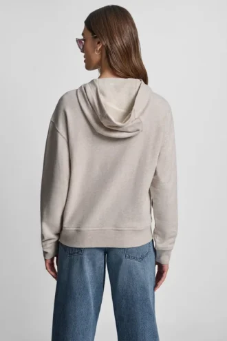 Bluza DKNY Jeansy z satynową aplikacją i logo wykonanym ściegiem łańcuszkowym