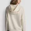 Bluza DKNY Jeansy z satynową aplikacją i logo wykonanym ściegiem łańcuszkowym