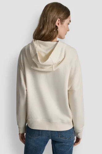 Bluza DKNY Jeansy z satynową aplikacją i logo wykonanym ściegiem łańcuszkowym