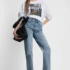 Bluza DKNY z logo taksówki z Cyrkoniami