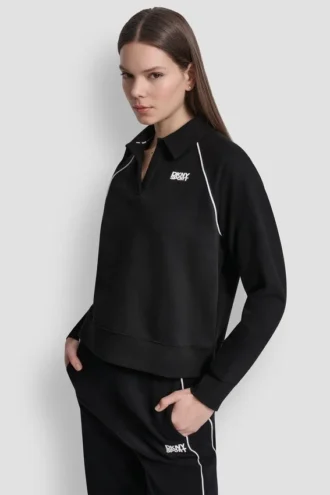 Bluza polo z lamówką z logo