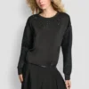 Bluza typu bubble z mieszanych materiałów