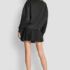 Bluza typu bubble z mieszanych materiałów