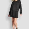 Bluza typu bubble z mieszanych materiałów