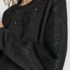 Bluza typu bubble z mieszanych materiałów