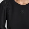 Bluza z bufiastymi rękawami i koronkowymi detalami