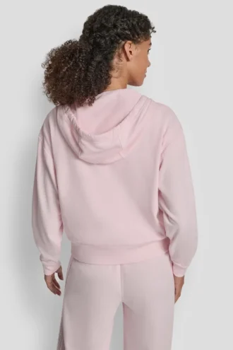 Bluza z kapturem i zamkiem błyskawicznym z cekinami