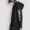 Bluza z kapturem i zamkiem na całej długości z foliowym logo