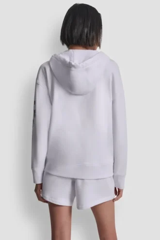 Bluza z kapturem i zamkiem na całej długości z foliowym logo