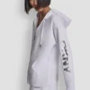 Bluza z kapturem i zamkiem na całej długości z foliowym logo