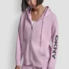 Bluza z kapturem i zamkiem na całej długości z foliowym logo