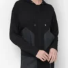 Bluza z kapturem i zapięciem na zamek, z opadającymi ramionami