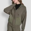 Bluza z kapturem i zapięciem na zamek, z opadającymi ramionami