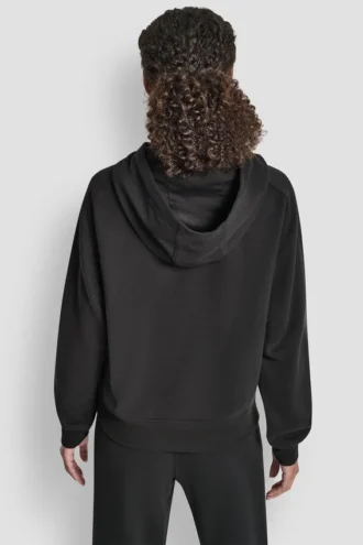 Bluza z kapturem oversize z flokowanym logo