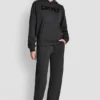 Bluza z kapturem oversize z flokowanym logo