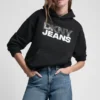 Bluza z kapturem z logo z folii z cyrkoniami
