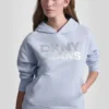 Bluza z kapturem z logo z folii z cyrkoniami