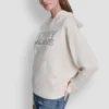 Bluza z kapturem z logo z folii z cyrkoniami