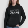 Bluza z kapturem z logo z folii z cyrkoniami