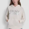 Bluza z kapturem z logo z folii z cyrkoniami