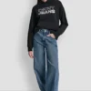 Bluza z kapturem z logo z folii z cyrkoniami