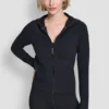 Bluza z kapturem z pełnym zamkiem i bezszwową siateczką