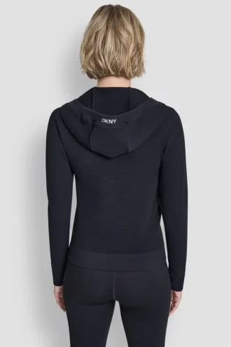 Bluza z kapturem z pełnym zamkiem i bezszwową siateczką