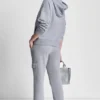 Bluza z kapturem z polaru z metalicznym logo w bąbelki i opadającymi ramionami