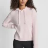 Bluza z kapturem z przędzy piórkowej, ze sznurkami i logo w tym samym kolorze