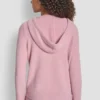 Bluza z kapturem z przędzy piórkowej, ze sznurkami i logo w tym samym kolorze