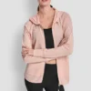 Bluza z kapturem z zamkiem na całej długości i wzorem waflowym