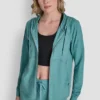 Bluza z kapturem z zamkiem na całej długości w stylu spacedye