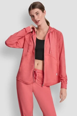 Bluza z kapturem z zamkiem na całej długości w stylu spacedye