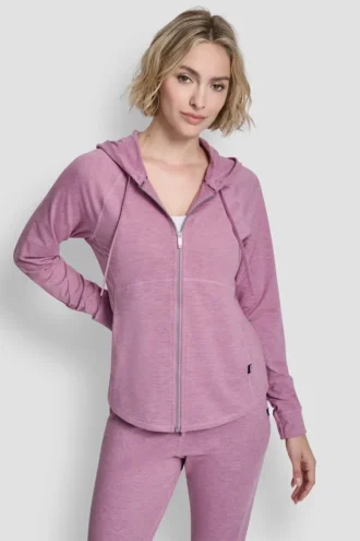 Bluza z kapturem z zamkiem na całej długości w stylu spacedye