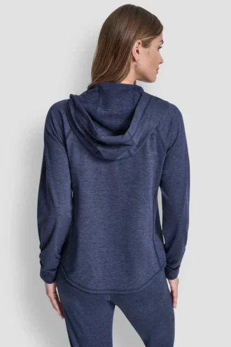 Bluza z kapturem z zamkiem na całej długości w stylu spacedye
