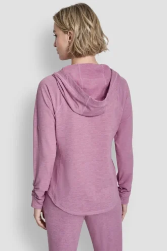 Bluza z kapturem z zamkiem na całej długości w stylu spacedye