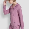 Bluza z kapturem z zamkiem na całej długości w stylu spacedye