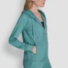 Bluza z kapturem z zamkiem na całej długości w stylu spacedye