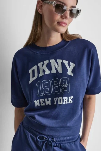Bluza z logo DKNY 1989 z cekinami