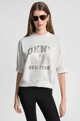 Bluza z logo DKNY 1989 z cekinami