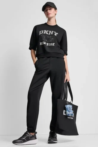 Bluza z logo DKNY 1989 z cekinami