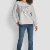 Bluza z logo DKNY New York z warstwowymi, mieszanymi Cyrkoniami