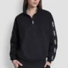 Bluza z logo i zamkiem do połowy długości