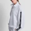 Bluza z logo i zamkiem do połowy długości