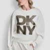Bluza z logo z imitacji skóry