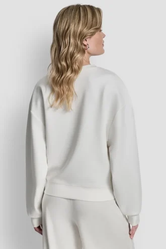 Bluza z logo z imitacji skóry