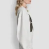Bluza z logo z imitacji skóry
