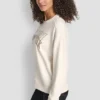 Bluza z okrągłym dekoltem DKNY z nadrukowanym logo NY z Cyrkoniami