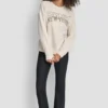 Bluza z okrągłym dekoltem DKNY z nadrukowanym logo NY z Cyrkoniami