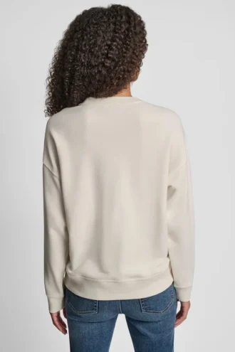 Bluza z okrągłym dekoltem i logo DKNY z ćwiekami z cyrkoniami